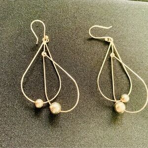 NWOT Sterling Silver Dangle Ball Earrings